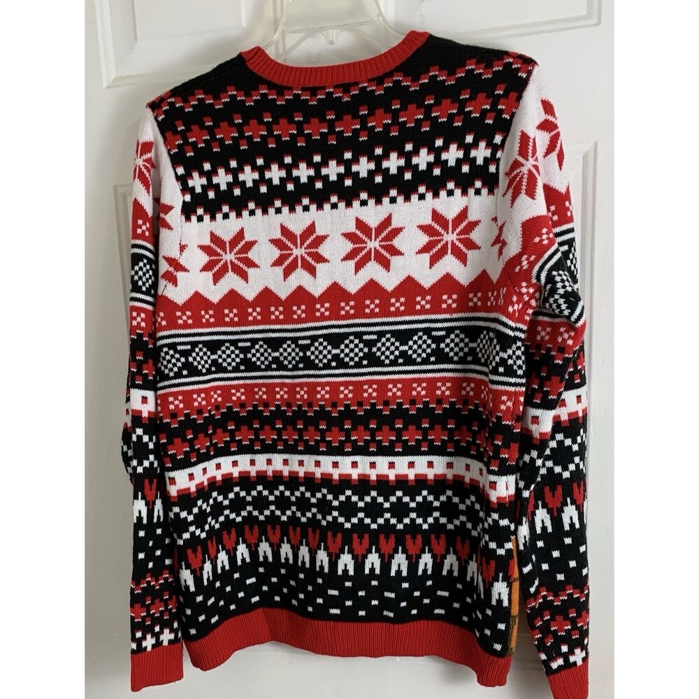 Holiday Time Ugly Christmas Sweater Men’s Size L Santa Pullover Shirt - Picture 2 of 7
